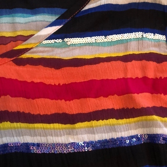 Soft Surroundings Women’s Colorful Striped Sequins Colorista Tunic Tee MP - Picture 10 of 12